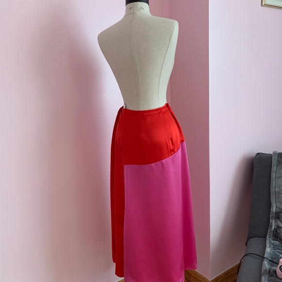 🎉HP🎉NWT! Kate Spade Colorblock Fluid Silk Skirt size 6 - Picture 7 of 11